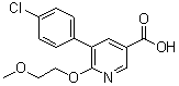 CAS 登录号：1018782-79-0, 5-(4-氯苯基)-6-(2-甲氧基乙氧基)-3-吡啶羧酸