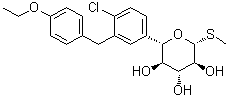 CAS # 1018899-04-1, Sotagliflozin, LP 802034, LX 4211, (5S)-Methyl 5-C-[4-chloro-3-[(4-ethoxyphenyl)methyl]phenyl]-1-thio-beta-L-xylopyranoside