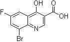 structure of CAS# 1019016-15-9, 8-Bromo-6-fluoro-4-hydroxy-3-quinolinecarboxylic acid