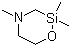 structure of CAS# 10196-49-3, 2,2,4-Trimethyl-1-oxa-4-aza-2-silacyclohexane