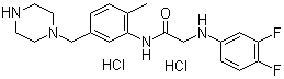 CAS 登录号：1019779-04-4, GW 791343, 2-[(3,4-二氟苯基)氨基]-N-[2-甲基-5-(1-哌嗪基甲基)苯基]乙酰胺盐酸盐
