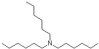 CAS # 102-86-3, Trihexylamine, N,N-Dihexyl-1-hexanamine, NSC 409786, Tri-n-hexylamine