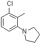 structure of CAS# 1020253-09-1, 1-(3-氯-2-甲基苯基)吡咯烷