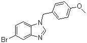 structure of CAS# 1020253-11-5, 5-溴-1-[(4-甲氧基苯基)甲基]-1H-苯并咪唑