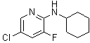 structure of CAS# 1020253-24-0, 5-Chloro-N-cyclohexyl-3-fluoro-2-pyridinamine