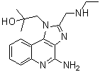 structure of CAS# 1020412-43-4, 4-氨基-2-[(乙基氨基)甲基]-alpha,alpha-二甲基-1H-咪唑并[4,5-c]喹啉-1-乙醇