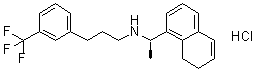 CAS 登录号：1020414-33-8, (alphaR)-7,8-二氢-alpha-甲基-N-[3-[3-(三氟甲基)苯基]丙基]-1-萘甲胺盐酸盐