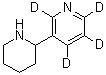 5-(2-Piperidinyl)pyridine-2,3,4,6-d<sub>4</sub> molecular structure (CAS 1020719-08-7)