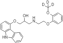 1-(9H-Carbazol-4-yloxy)-3-[[2-[2-(methoxy-d<sub>3</sub>)phenoxy]ethyl]amino]-2-propanol molecular structure (CAS 1020719-25-8)