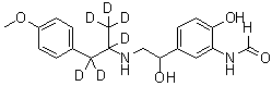 N-[2-羟基-5-[1-羟基-2-[[1-[(4-甲氧基苯基)甲基-d<sub>2</sub>]乙基-1,2,2,2-d<sub>4</sub>]氨基]乙基]苯基]甲酰胺分子结构 (CAS 1020719-45-2)