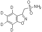 CAS 登录号：1020720-04-0, 1,2-苯并异恶唑-4,5,6,7-d<sub>4</sub>-3-甲烷磺酰胺