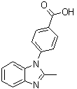 structure of CAS# 1021144-32-0, 4-(2-甲基苯并咪唑-1-基)苯甲酸