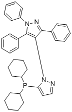 CAS # 1021176-69-1, 5-(dicyclohexylphosphino)-1',3',5'-triphenyl-1,4'-Bi-1H-pyrazole, dicyclohexyl-[2-(1,3,5-triphenylpyrazol-4-yl)pyrazol-3-yl]phosphane
