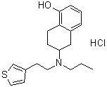 CAS # 102121-01-7, 5,6,7,8-Tetrahydro-6-[propyl[2-(3-thienyl)ethyl]amino]-1-naphthalenol hydrochloride