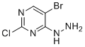 structure of CAS# 1021268-16-5, 5-Bromo-2-chloro-4-hydrazinylpyrimidine