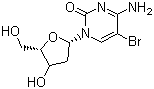 CAS # 1022-79-3, 5-Bromo-2'-deoxycytidine, 4-Amino-5-bromo-1-[(2R,5R)-4-hydroxy-5-(hydroxymethyl)oxolan-2-yl]pyrimidin-2-one, 5-BrdC