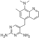 CAS # 102280-35-3, Baquiloprim, 5-[[8-(Dimethylamino)-7-methyl-5-quinolinyl]methyl]-2,4-pyrimidinediamine, 138OU