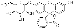 structure of CAS# 102286-67-9, Fluorescein beta-D-galactopyranoside