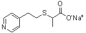 2-[[2-(4-吡啶基)乙基]硫基]丙酸钠分子结构 (CAS 1024357-58-1)