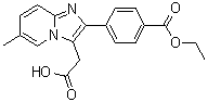 CAS # 1025962-20-2, 2-[4-(Ethoxycarbonyl)phenyl]-6-methylimidazo[1,2-a]pyridine-3-acetic acid