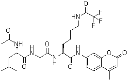 structure of CAS# 1026295-98-6, N-乙酰基-L-亮氨酰甘氨酰-N-(4-甲基-2-氧代-2H-1-苯并吡喃-7-基)-N6-(2,2,2-三氟乙酰基)-L-赖氨酰胺