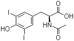 N-乙酰基-3,5-二碘-L-酪氨酸分子结构 (CAS 1027-28-7)