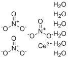 Cerium(III) nitrate hexahydrate molecular structure (CAS 10294-41-4)