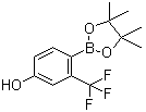 structure of CAS# 1029439-76-6, 4-(4,4,5,5-四甲基-1,3,2-二氧杂环戊硼烷-2-基)-3-(三氟甲基)苯酚