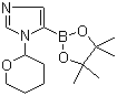 structure of CAS# 1029684-37-4, 1-(四氢-2H-吡喃-2-基)-1H-咪唑-5-硼酸频哪醇酯