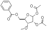 structure of CAS# 10300-21-7, 3-O-甲基-D-呋喃核糖 1,2-二乙酸酯 5-苯甲酸酯