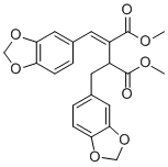 CAS # 103001-05-4, Dehydroheliobuphthalmin, (E)-(1,3-Benzodioxol-5-ylmethyl)(1,3-benzodioxol-5-ylmethylene)butanedioic acid dimethyl ester
