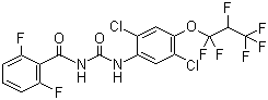 CAS # 103055-07-8, Lufenuron, (RS)-1-[2,5-Dichloro-4-(1,1,2,3,3,3-hexafluoropropoxyl)phenyl]3-(2,6-difluorobenzoyl)urea, CGA-184,699