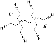 CAS # 10310-38-0, Ethylenebis[tris(2-cyanoethyl)phosphonium] dibromide, Cyagard RF 1, Ethylenebis[tri(beta-cyanoethyl)phosphinium] bromide, NSC 222470