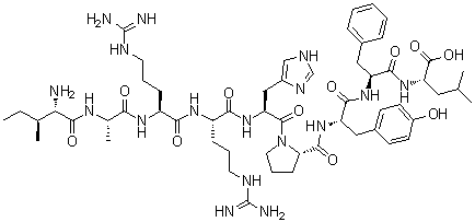 CAS # 103131-69-7, Human kinetensin, WO0239997 SEQID: 1 unclaimed sequence, 253: PN: WO0069900 SEQID