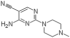 CAS # 103151-40-2, 4-Amino-2-(4-methyl-1-piperazinyl)-5-pyrimidinecarbonitrile