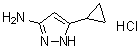 structure of CAS# 1031791-16-8, 5-环丙基-1H-吡唑-3-胺盐酸盐