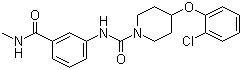 structure of CAS# 1032229-33-6, 4-(2-Chlorophenoxy)-N-[3-[(methylamino)carbonyl]phenyl]-1-piperidinecarboxamide