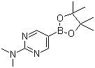 structure of CAS# 1032759-30-0, 2-Dimethylaminopyrimidine-5-boronic acid pinacol ester