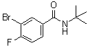 structure of CAS# 1033201-68-1, 3-Bromo-N-(1,1-dimethylethyl)-4-fluorobenzamide