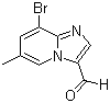structure of CAS# 1033202-08-2, 8-Bromo-6-methylimidazo[1,2-a]pyridine-3-carbaldehyde