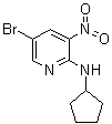 structure of CAS# 1033202-53-7, 5-溴-N-环戊基-3-硝基-2-吡啶胺