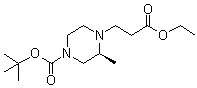 CAS # 1033717-61-1, tert-Butyl (3S)-4-(3-ethoxy-3-oxopropyl)-3-methylpiperazine-1-carboxylate