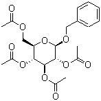 structure of CAS# 10343-13-2, Phenylmethyl beta-D-glucopyranoside 2,3,4,6-tetraacetate