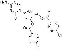 structure of CAS# 1034301-08-0, 3',5'-二对氯苯甲酰氧基-2-脱氧-5-氮杂胞苷
