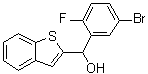 structure of CAS# 1034305-11-7, alpha-(5-溴-2-氟苯基)苯并[b]噻吩-2-甲醇