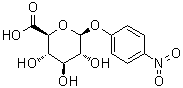 对硝基苯基 beta-D-吡喃葡糖苷酸分子结构 (CAS 10344-94-2)