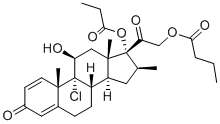 CAS # 103483-61-0, Beclometasone Dipropionate Impurity C, 9-Chloro-11beta-hydroxy-16beta-methyl- 3,20-dioxo-17-(propanoyloxy)-pregna-1,4-dien-21-yl Butanoate