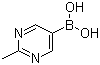 structure of CAS# 1034924-06-5, (2-甲基嘧啶-5-基)硼酸