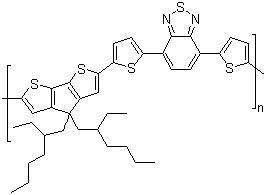 CAS 登录号：1035681-83-4, 聚[[4,4-双(2-乙基己基)-4H-环戊并[2,1-b:3,4-b']二噻吩-2,6-二基]-2,5-噻吩二基-2,1,3-苯并噻二唑-4,7-二基-2,5-噻吩二基]