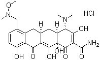 structure of CAS# 1035979-44-2, (4S,4aS,5aR,12aS)-4-(二甲基氨基)-1,4,4a,5,5a,6,11,12a-八氢-3,10,12,12a-四羟基-7-[(甲氧基甲基氨基)甲基]-1,11-二氧代-2-并四苯甲酰胺盐酸盐